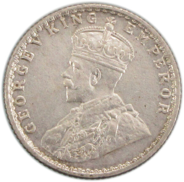 1917 1/4 Rupee King George V Calcutta Mint High Grade - Image 2