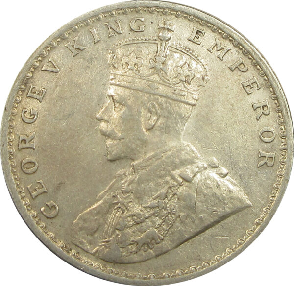 1914 One Rupee King George V Calcutta Mint GK 1029 Rev