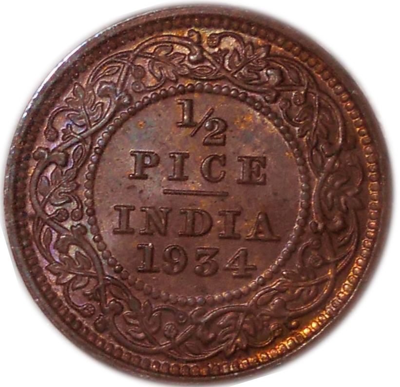 Half Pice Coins of King George V