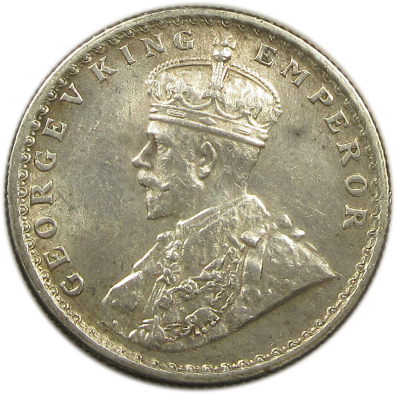 1936 Half Rupee King George V Calcutta Mint GK 1075