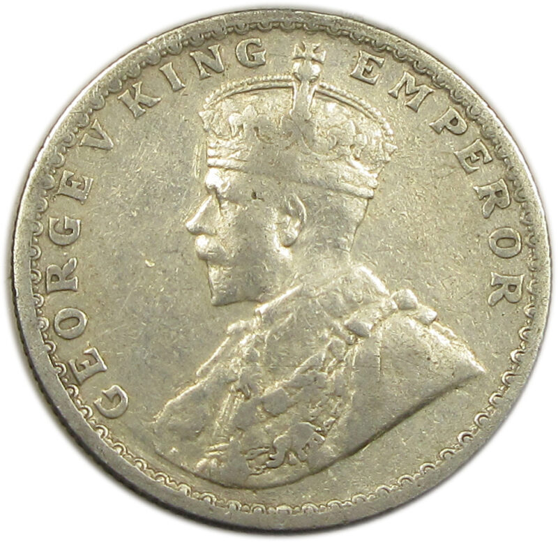 1917 Half Rupee King George V Bombay Mint GK 1055