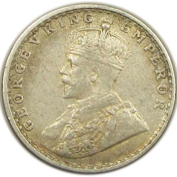 1916 Two Annas King George V Calcutta Mint GK 1116