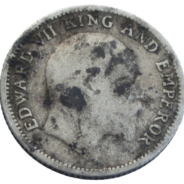 1906 1/4 Rupee King Edward VII Calcutta Mint