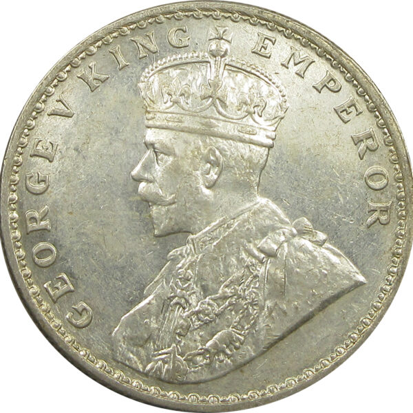 1918 One Rupee King George V Calcutta Mint AUNC GK 1037 rev