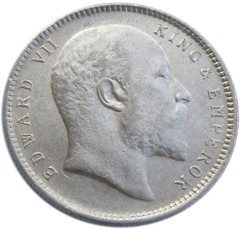 1907 One Rupee King Edward VII Silver Coin