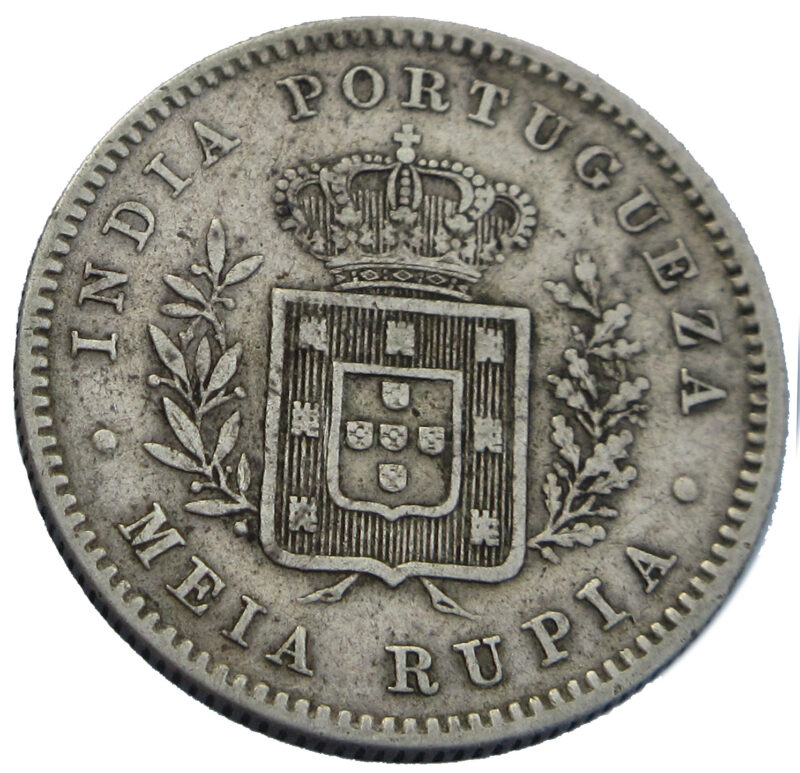 Meia Rupia - Half Rupia 1881 Portuguese India