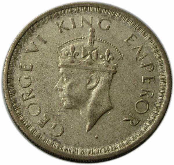 1944 Half Rupee King George VI Lahore Mint - Image 2