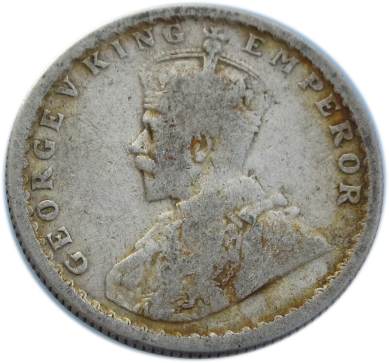 1921 Half Rupee King George V Calcutta Mint - Image 2