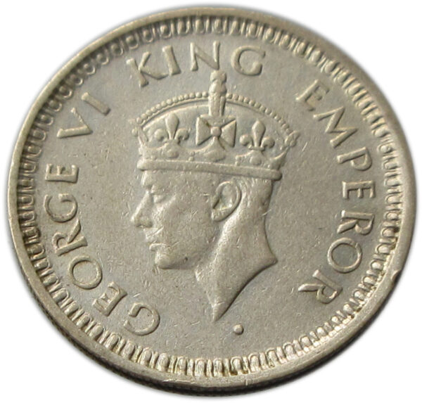 1945 Quarter Rupee King George VI Bombay Mint - Image 2