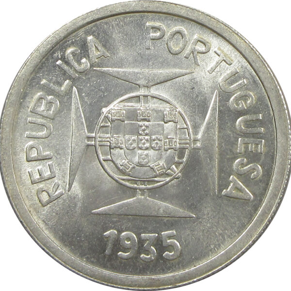 1 Rupia - 1935 1 Rupee Portuguese India Coin - High Grade