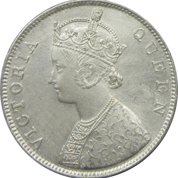 1862 2/0 Dots One Rupee Queen Victoria Bombay Mint Dotted Series GK 287