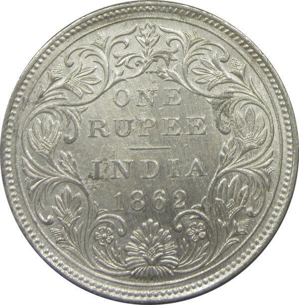 1862 2/0 Dots One Rupee Queen Victoria Bombay Mint Dotted Series GK 287