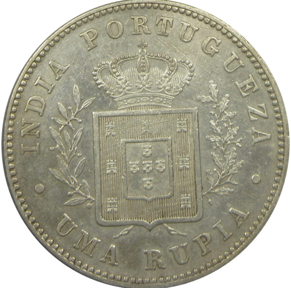 1 Rupia - Luíz I Calcutta Mint 1882 - High Grade