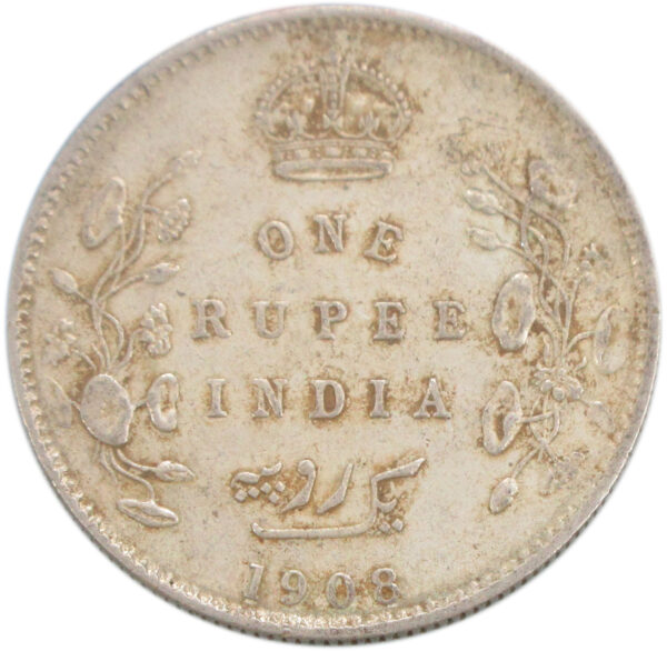 1908 One Rupee King Edward VII Calcutta Mint