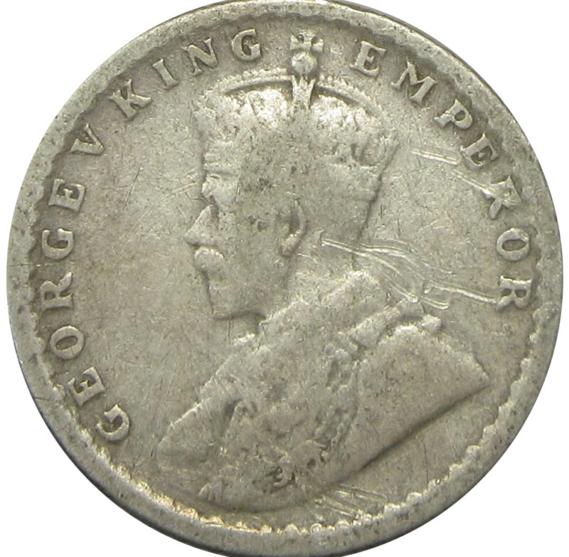 1930 1/4 Rupee King George V Calcutta Mint