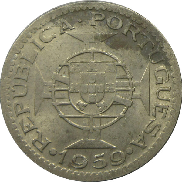 1 Escudo 1959 Portuguese India UNC Grade