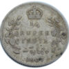 1907 1/4 Rupee King Edward VII Silver Coin