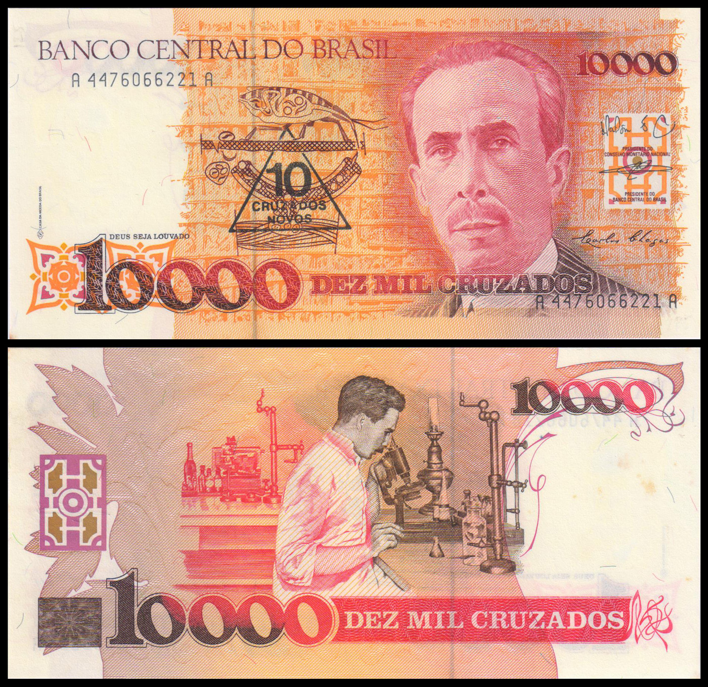 BRAZIL-BANCO CENTRAL DO BRASIL 1,000 MIL CRUZADOS *0160A PAPER