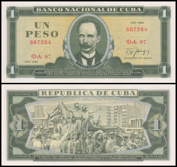 Cuba 1 Peso - Banco Nacional de Cuba