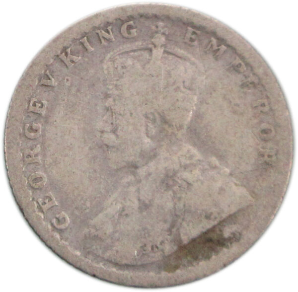 1913 1/4 Rupee King George V Calcutta Mint - Image 2