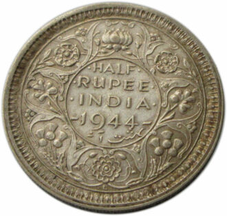 1944 Half Rupee King George VI Lahore Mint
