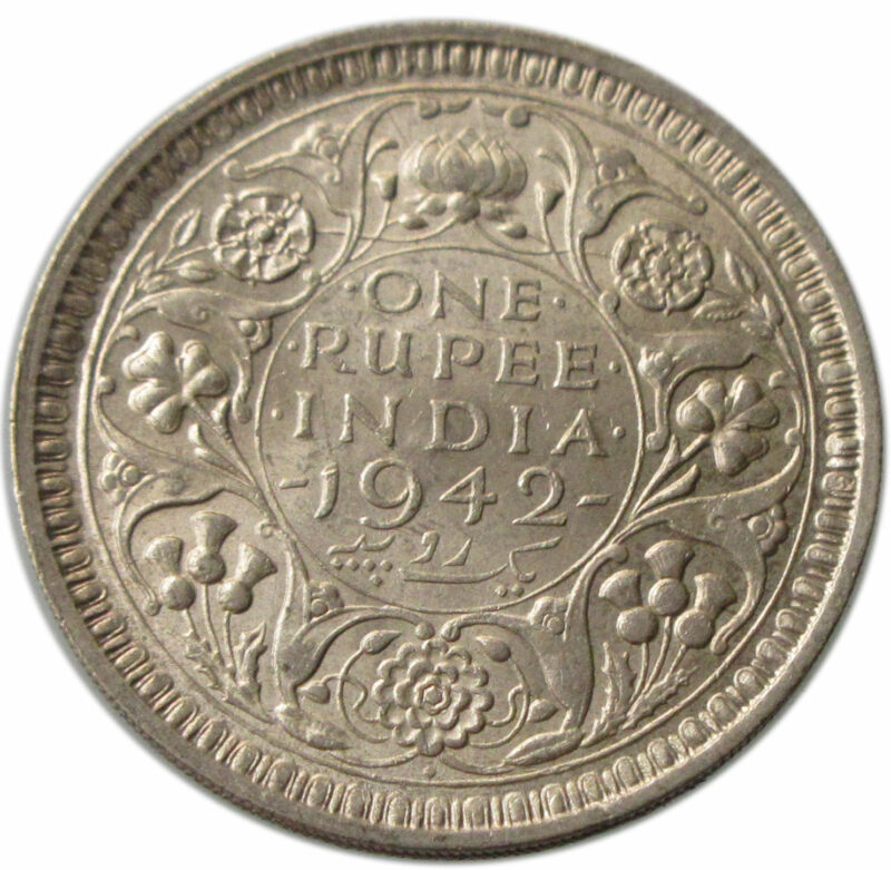 1942 One Rupee King George VI Bombay Mint