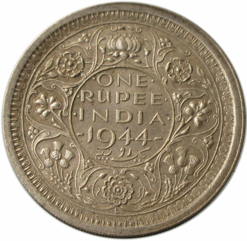 1944 One Rupee King George VI Lahore Mint