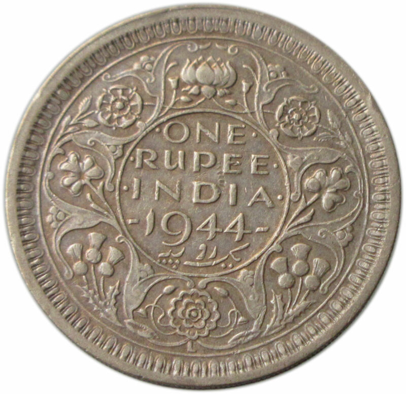 1944 One Rupee King George VI Lahore Mint