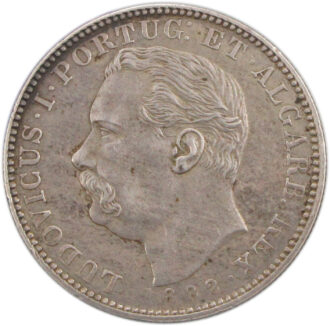 1 Rupia - Luíz I Calcutta Mint 1882 AUNC with Sharp Details
