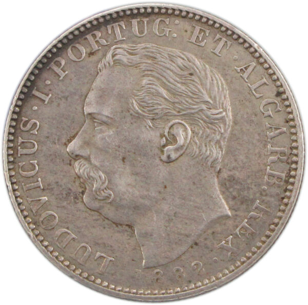 1 Rupia - Luíz I Calcutta Mint 1882 AUNC with Sharp Details