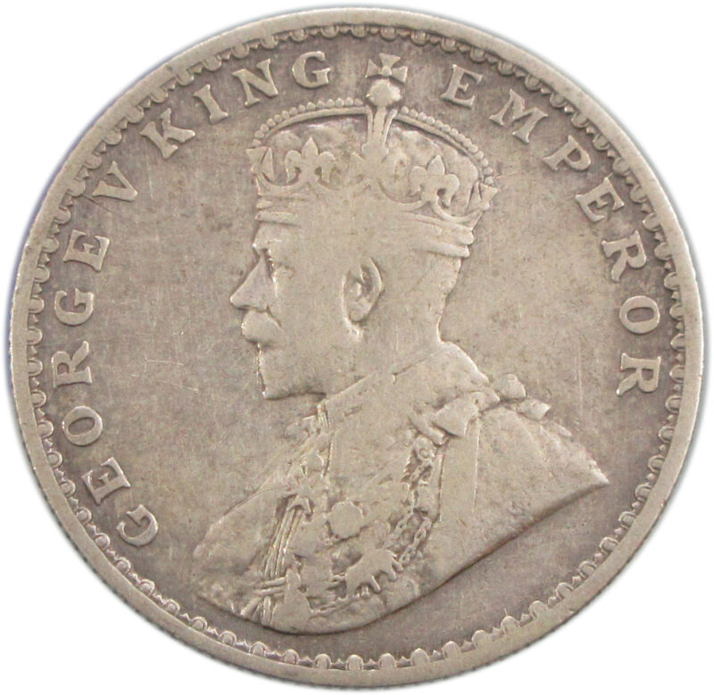 1911 One Rupee King George V Bombay Mint Pig Rupee - Image 2