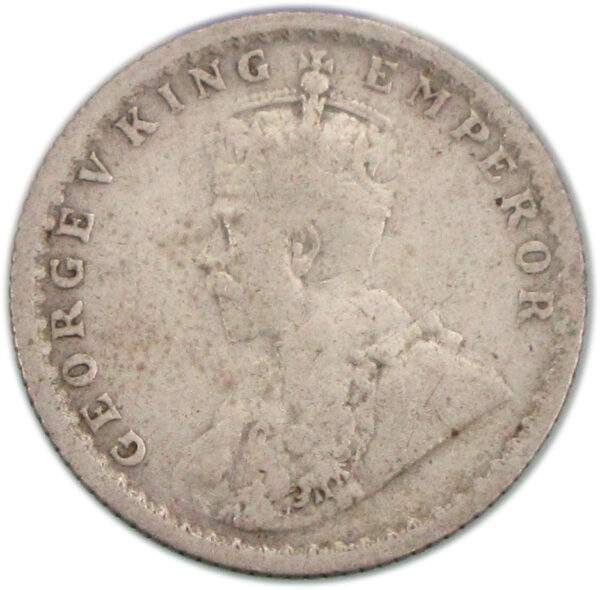 1913 1/4 Rupee King George V Calcutta Mint - Image 2
