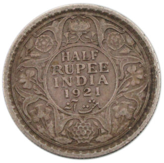 1921 Half Rupee King George V Calcutta Mint Scarce date