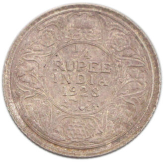 1928 1/4 Rupee King George V Bombay Mint AUNC