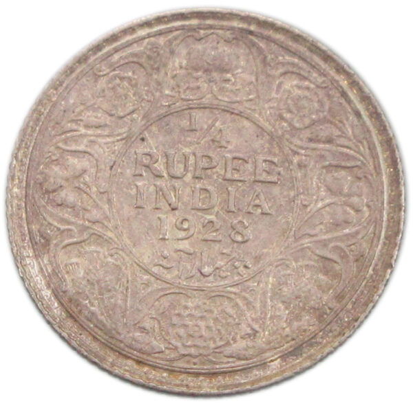 1928 1/4 Rupee King George V Bombay Mint AUNC