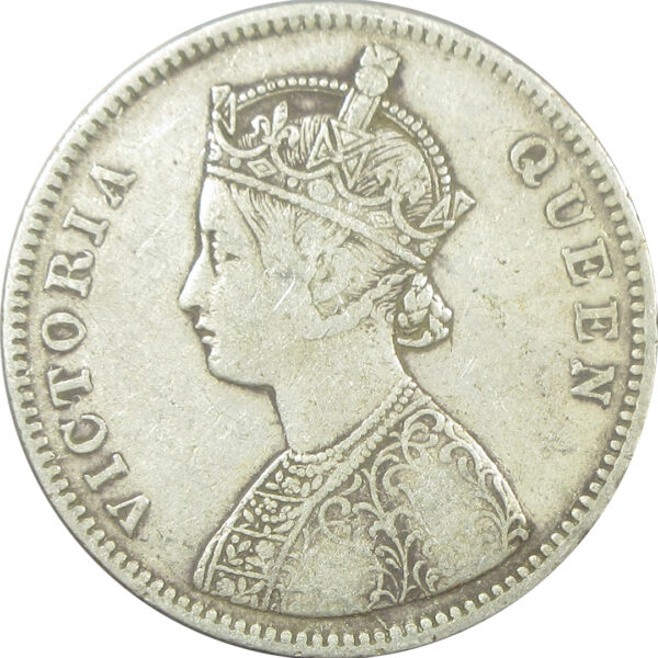 Queen Victoria 1862 One Rupee 4 dots
