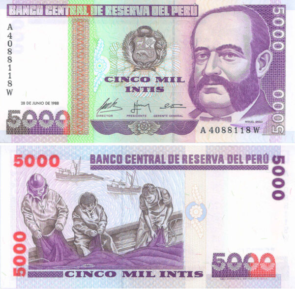 Peru 5.000 Intis 1988