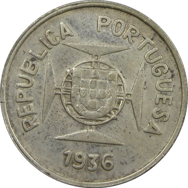 ½ Rupia - 1936 Portuguese India Coin - Half Rupee