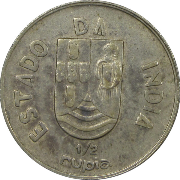 ½ Rupia - 1936 Portuguese India Coin - Half Rupee