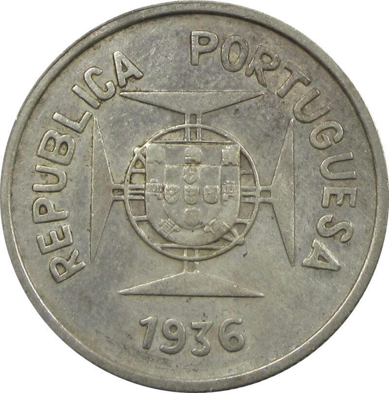 ½ Rupia - 1936 Portuguese India Coin - Half Rupee