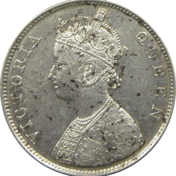 1862 0/3 Dots One Rupee Queen Victoria Bombay Mint | GK 300