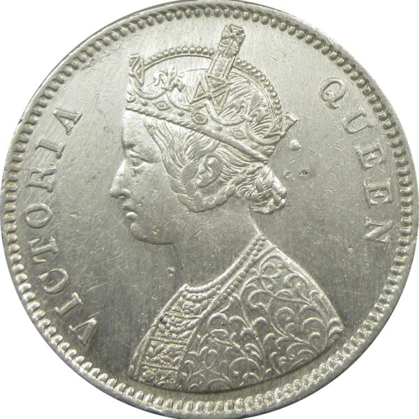 1862 4 Dots One Rupee Queen Victoria Bombay Mint GK 308
