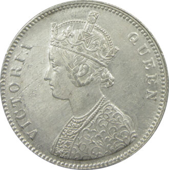 1862 5 Dots One Rupee Queen Victoria Bombay Mint GK 316