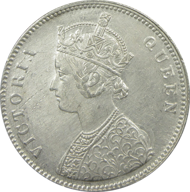 1862 5 Dots One Rupee Queen Victoria Bombay Mint GK 316