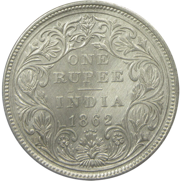 1862 5 Dots One Rupee Queen Victoria Bombay Mint GK 316