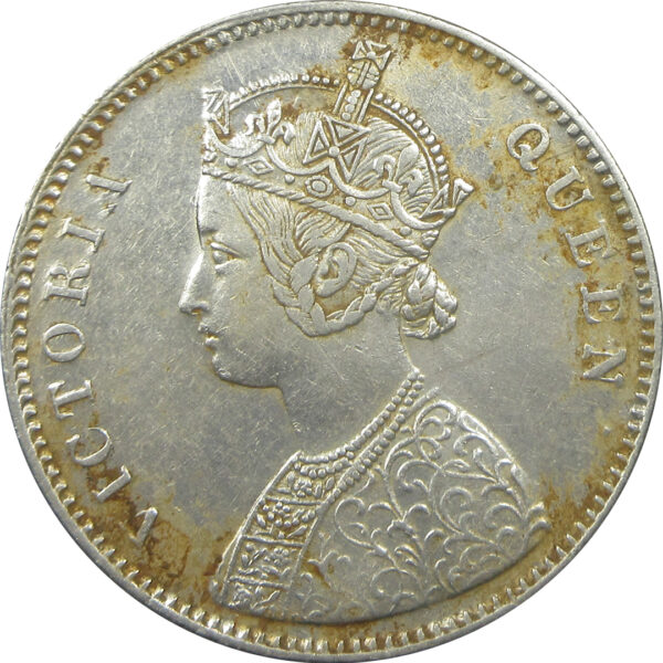 1862 6 Dots One Rupee Queen Victoria Bombay Mint GK 322