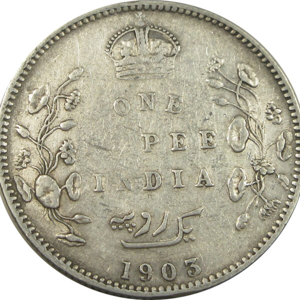 1903 1 Rupee King Edward VII Calcutta Mint GK 924