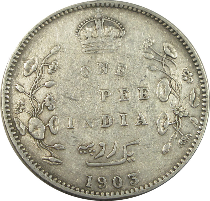 1903 1 Rupee King Edward VII Calcutta Mint GK 924