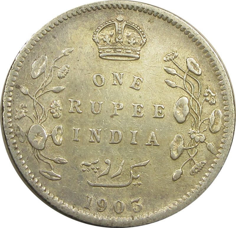 1903 1 Rupee King Edward VII Calcutta Mint GK 924