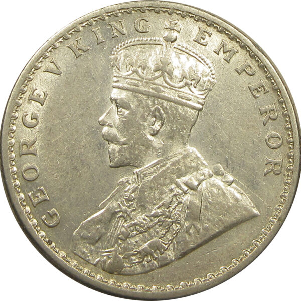 1917 One Rupee King George V Calcutta Mint AUNC Grade GK 1035